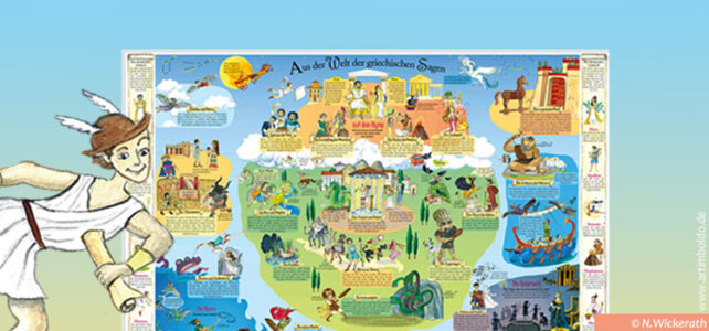 Griechische Sagen Poster – Großes Lernposter für Schule und Familie Großes Lernposter griechische Sagenwelt
