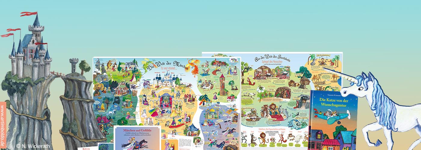 Lernposter, Bücher, Karten für Familie, Schule, Kita