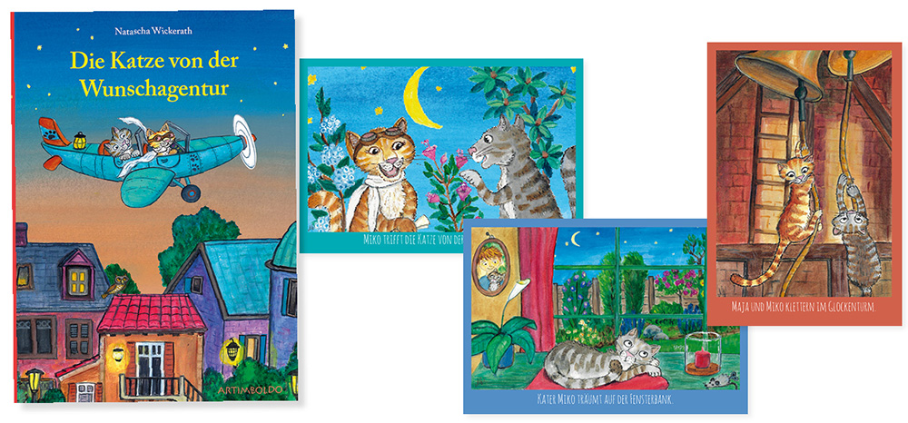 Kinderbuch mit Postkarten