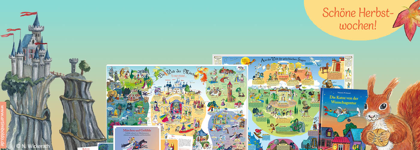 Lernposter, Bücher, Karten für Familie, Schule, Kita