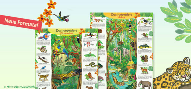 Dschungeltiere Asiens – Poster für Familie, Grundschule, Kita Dschungeltiere Asiens – Poster für Familie, Grundschule, Kita